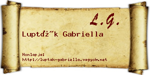 Lupták Gabriella névjegykártya